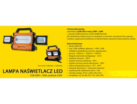 Refletor Cob 30w 2w 230v Urzadzenia Warsztatowe