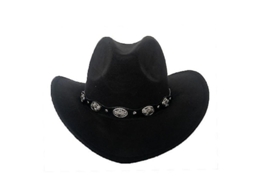 Fasst Chapéu Vaquero de Sol com Decoração de Metal S/MARCA