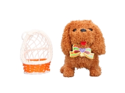 Primerox cachorro Pelúcia Teddy Elétrico com Bateria Anda Latira Abana Cauda Brinquedo Presente