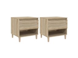 Bedside Table, Bedside Tables Vidaxl Marrom Madeira Processada (n/a)