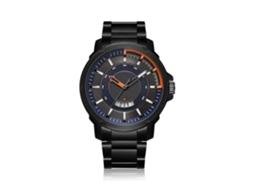 Reloj De Pulsera Para Hombre Curren De Acero Inoxidable Con Esfera Redonda Cuarzo Azul