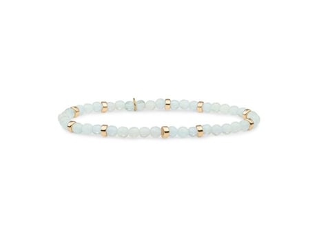 Bracelete Joias Brilhantes Bracelete Joias Brilhantes Interestelares Redondo Opalite Prata Banhado A Ouro Cor Do Material Amarelo Sparkling Jewels
