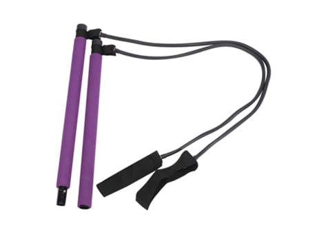 Faixa Elástica Com Barra Para Exercícios Resistência Treino Pilates Ginástica Em Casa Jillioper