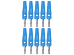 Yuru 10pcs Conector de Plugue Banana 4mm Terminal para Máquinas de Solda Geradores Carregamento Azul