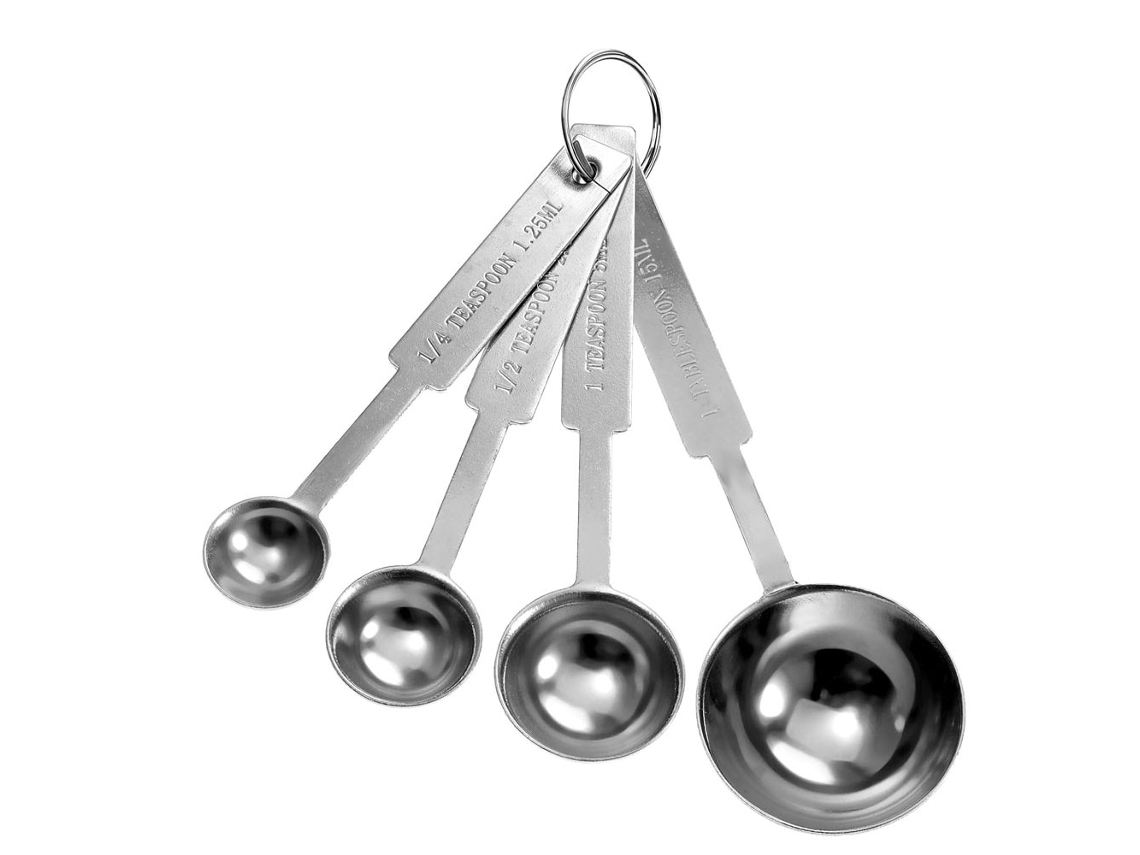 Peças Conjunto De Colheres Medidoras, Aço Inoxidável, 13 X 4,5 X 1,9 Cm, Design Prático, Fácil De Limpar