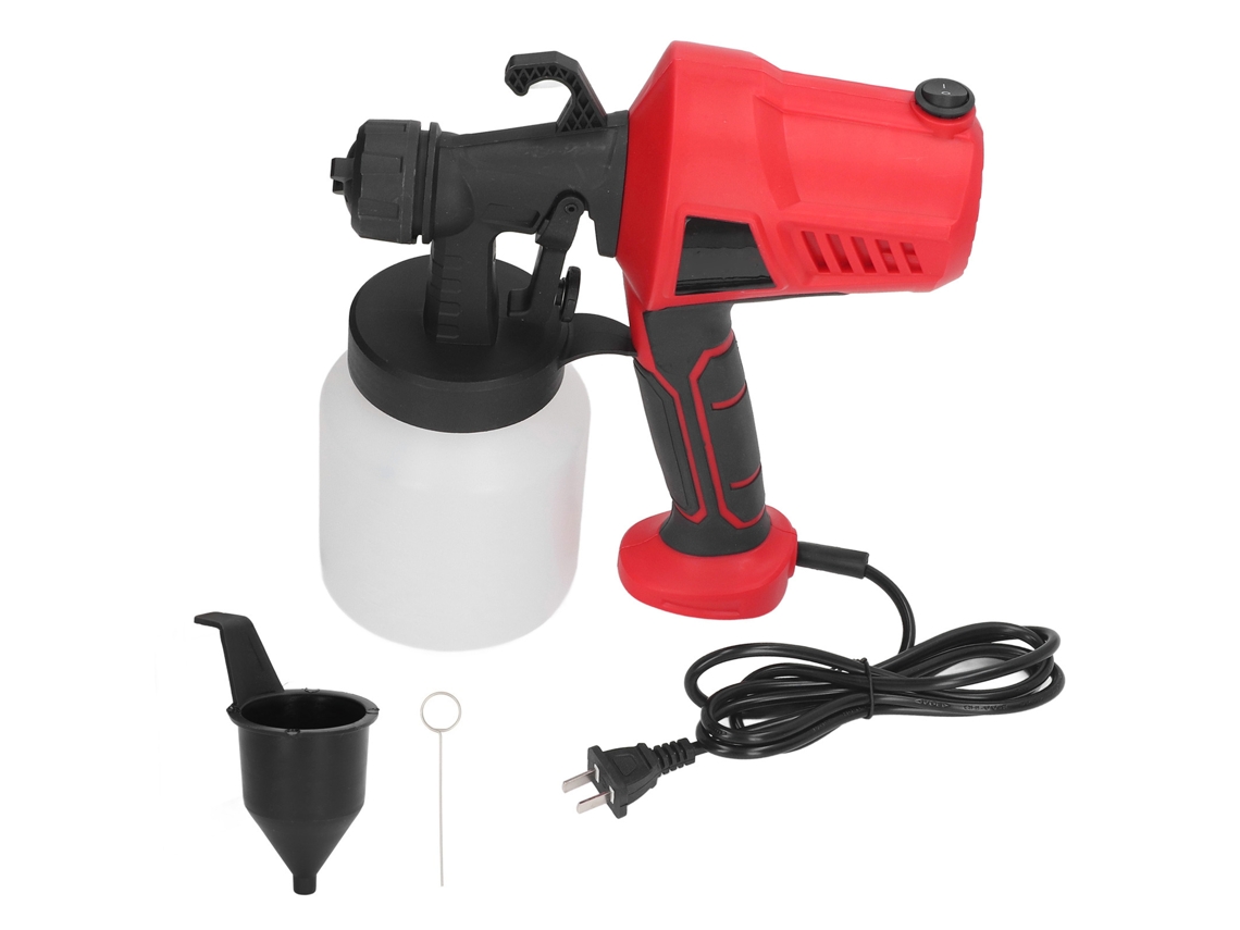 Pistola De Pintura Eléctrica Portátil Com Cubeta 800ml, Bico De 2.5mm E Fluxo Ajustável