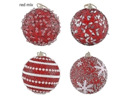 2/4 Peças Bola De Natal De 8cm Com Strass Brilhante Enfeite Para Árvore De Natal Festa Casa Ano Novo 2023 2 Peças Rojo Mezclado