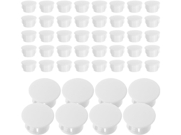 Conjunto De 100-tampas Decorativas Com Trava Para Orifícios Armário, Brancas