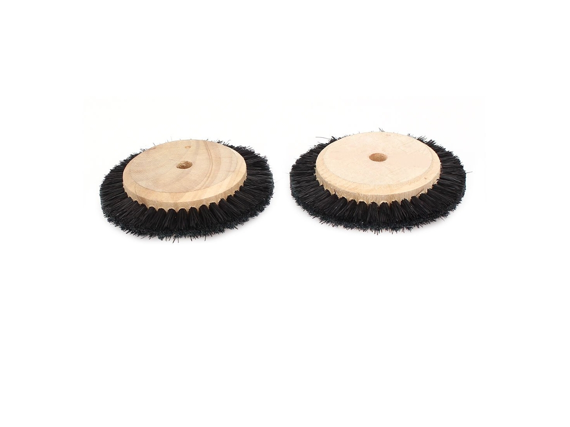 Escova de Disco Cerdas 65 Mm Diâmetro com 2 Fileiras, Ferramenta Polimento e Lixamento, Preta, CHABERLU