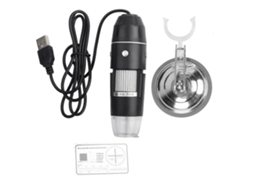 Microscópio Usb Digital 0x 500x Ajustável com 8 Led para Windows e Linux