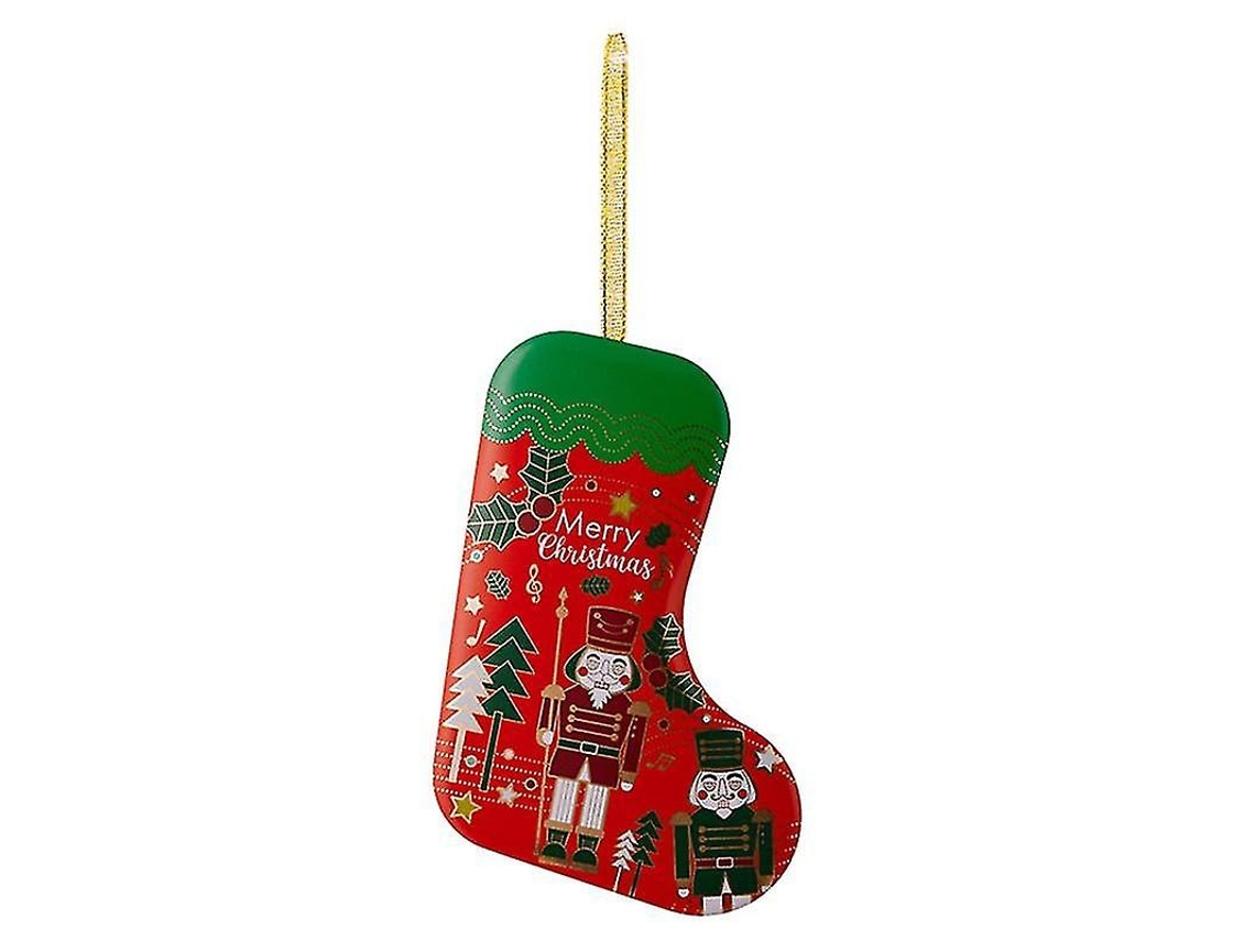 Presentes De Natal Em Formato De Meia De Natal Para Crianças Caixa De Armazenamento De Doces De Ferro Pingente De Árvore De Natal Para Casa Olysi Shop