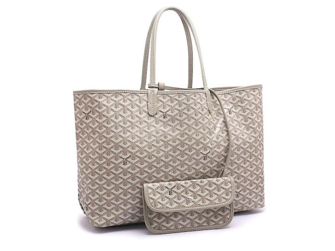 Bolsa tote de couro PU para mulher, grande capacidade, impermeável, com bolsos, para praia e ombro S/MARCA