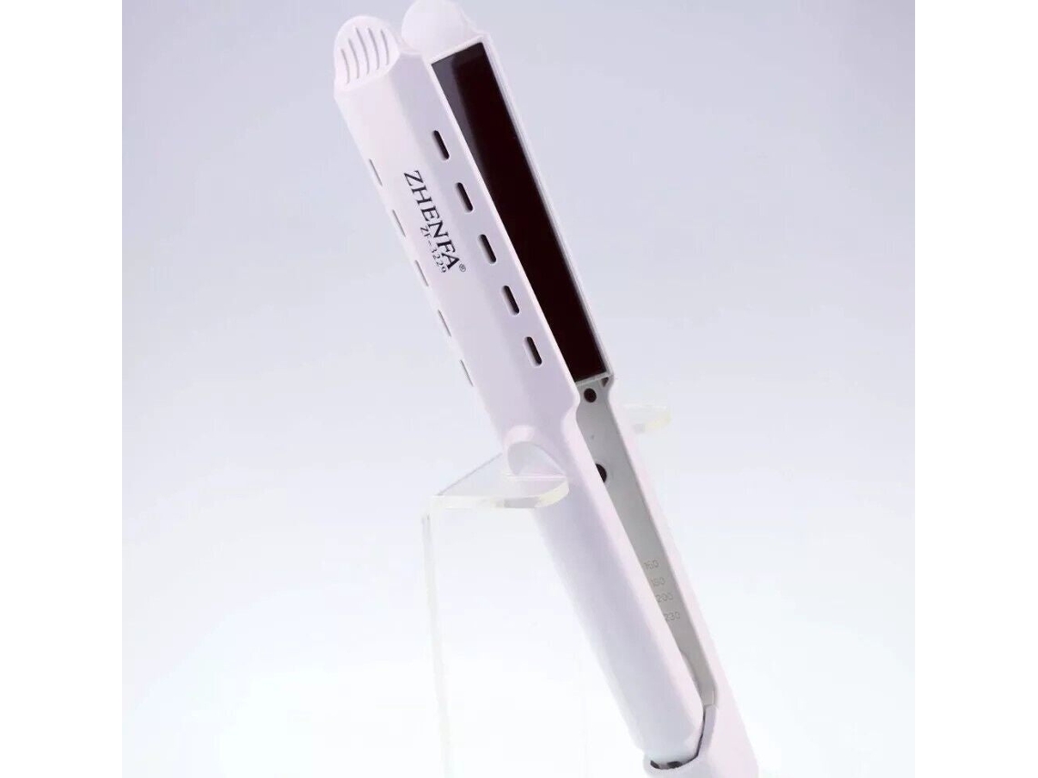 Plancha De Pelo Cerámica Zhenfa Zf 3329 , 35w / Cable 1,7m Blanco