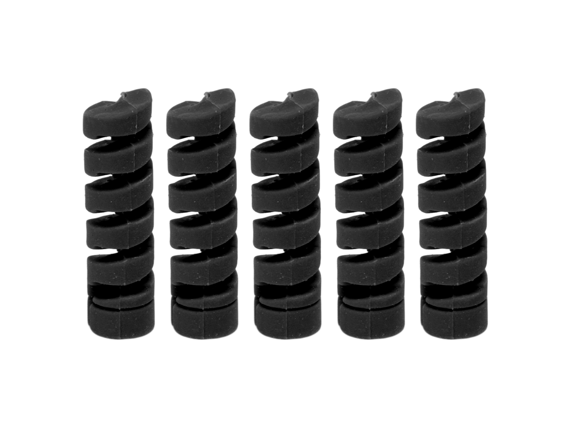 Capa de borracha para câmbio e freio de bicicleta, preto, 5 peças S/MARCA