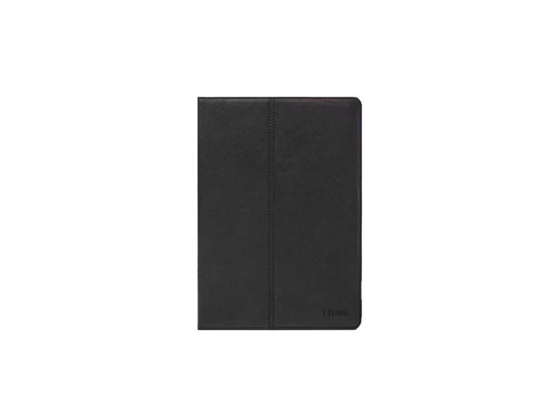 Capa de couro tipo porta-malas para iPad 12.9, preta