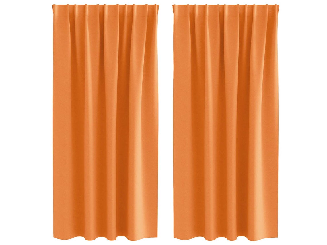 Maison Exclusive - Cortinas Blackout Com Argolas 2 Pcs Laranja 175 X 140 Cm