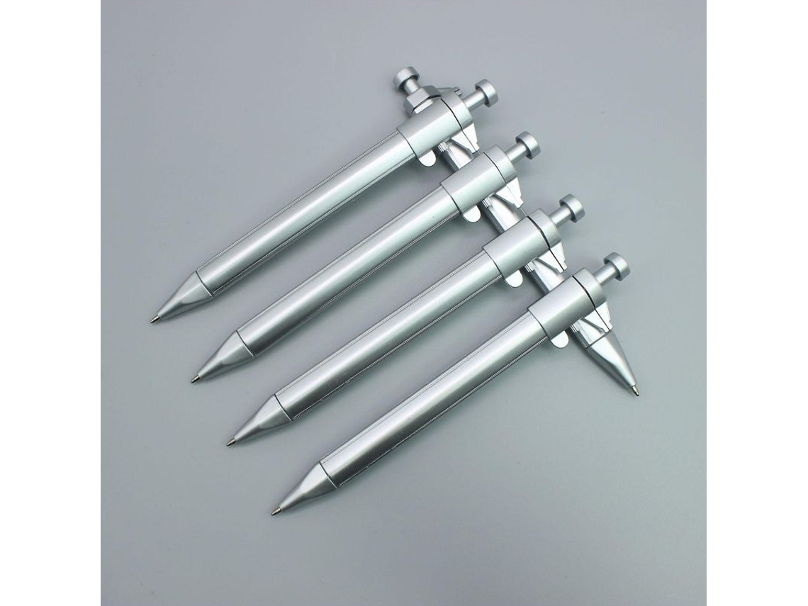 2026 plumas de Tinta Gel Wabjtam Con Pie de Rey, Ferramenta de Medição Régua Plástica, Presente para Crianças 4pcs Prata