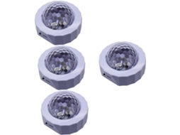 Conjunto De 8 Luzes Led De Discoteca Para Carro, Recarregáveis Via Usb, Com Efeitos De Luz Coloridos.