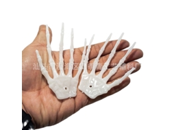 Laxiscreed Masse De Ossos Decorativos Com Luz Noturna Para Festa De Halloween, Par De Mãos De Plástico Assustadoras