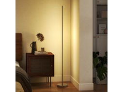 Luminária de Chão Led Alta 150 Cm com Temperatura de Cor Ajustável e Controle Remoto prata BTFORUS