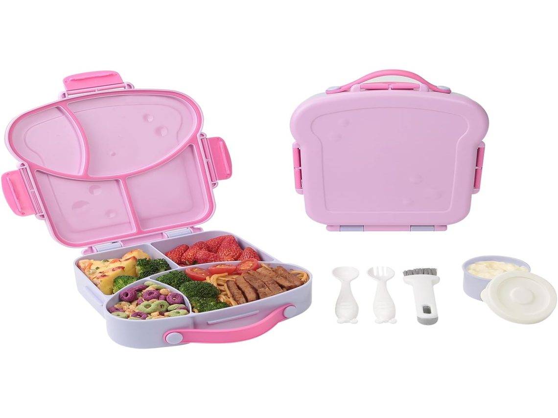 Lurelia Lancheira Bento, 60 Ml, 4 Compartimentos, Com Isolamento Térmico, Reutilizável, Fácil De Limpar, Grande Capacidade