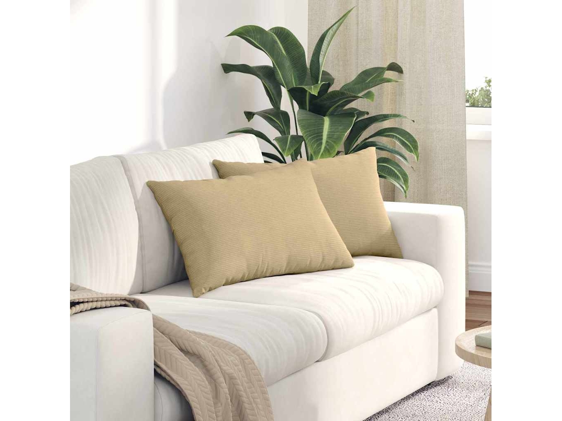 Vidaxl Travesseiros De Sofá 2 Pcs Cinza Verde 60 X 40 Cm