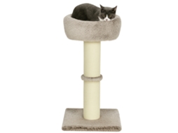 Arranhador 87cm Com Poste Espesso, Cama Pelúcia, Interior, Até 6kg, Castanho