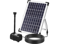 Fonte de Jardim com Bomba Solar Inoomp de 12w para Lago, com Ângulo de Inclinação Ajustável E, para Pátios e Jardins CHABERLU