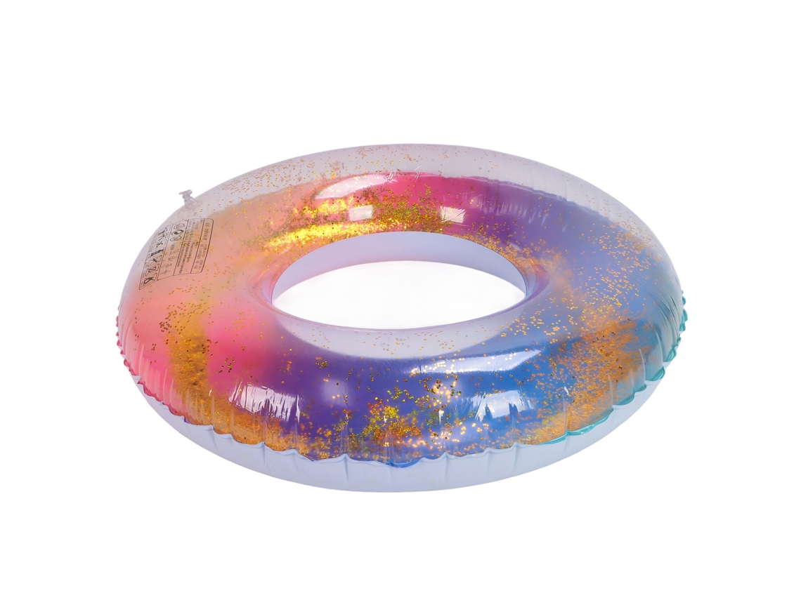 Anéis De Natação Coloridos Com Lantejoulas Golação Infláveis Grossos Para Piscina