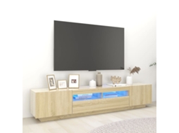 Vidaxl Móvel De Tv Com Luzes Led 200x35x40 Cm Carvalho Sonoma