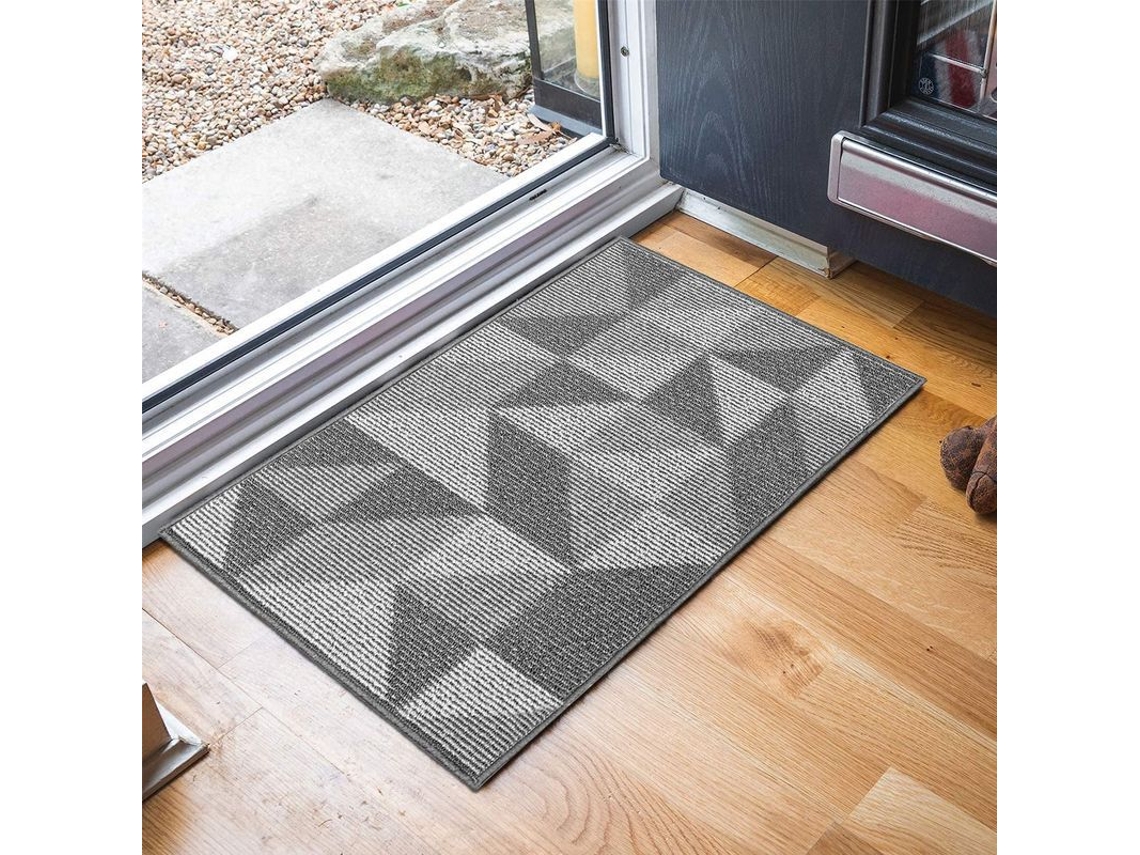 2026 alfombra Antideslizante de 60x90 Cm, Lavable a Máquina, Absorbente, Duradera, para Entrada, Pasillo, Jardín, Color Gris.