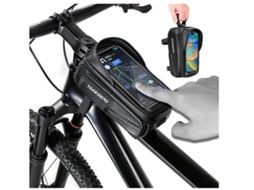 Bolsa Bicicleta À Prova D'água Eva P/ Celulares Até 6.8'' Zxcb240331-19zzy Preto