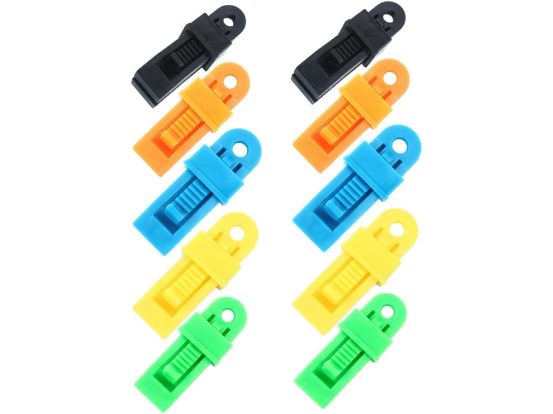 Pacote Com 10 Presilhas De Plástico Pp Para Barracas, Ideais Para Camping E Caravanas.