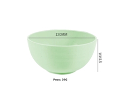 Tigela de Cozinha Ecológica de Plástico Sólido de 15 Cm , Tamanho Pequeno, Cor Verde. MDUG (6 Polegadas)
