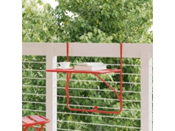 Vidaxl Mesa Para Varanda 60x40 Cm Aço Vermelho