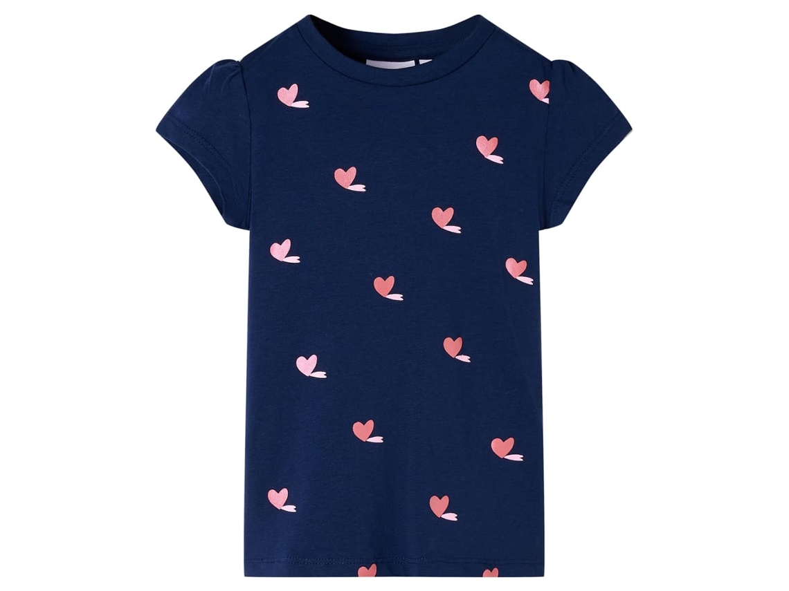 T-shirt Infantil Azul-escuro 116