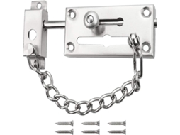 Corrente de Segurança para Porta, Trava Antifurto, Aço Inoxidável, Interna SX AQUAFORGE