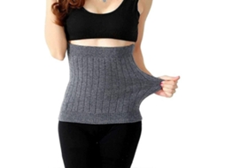 Cachecol De Cashmere Para Os Rins, Costas E Cintura Elástica Com Suporte, Cinza. Aquaforge