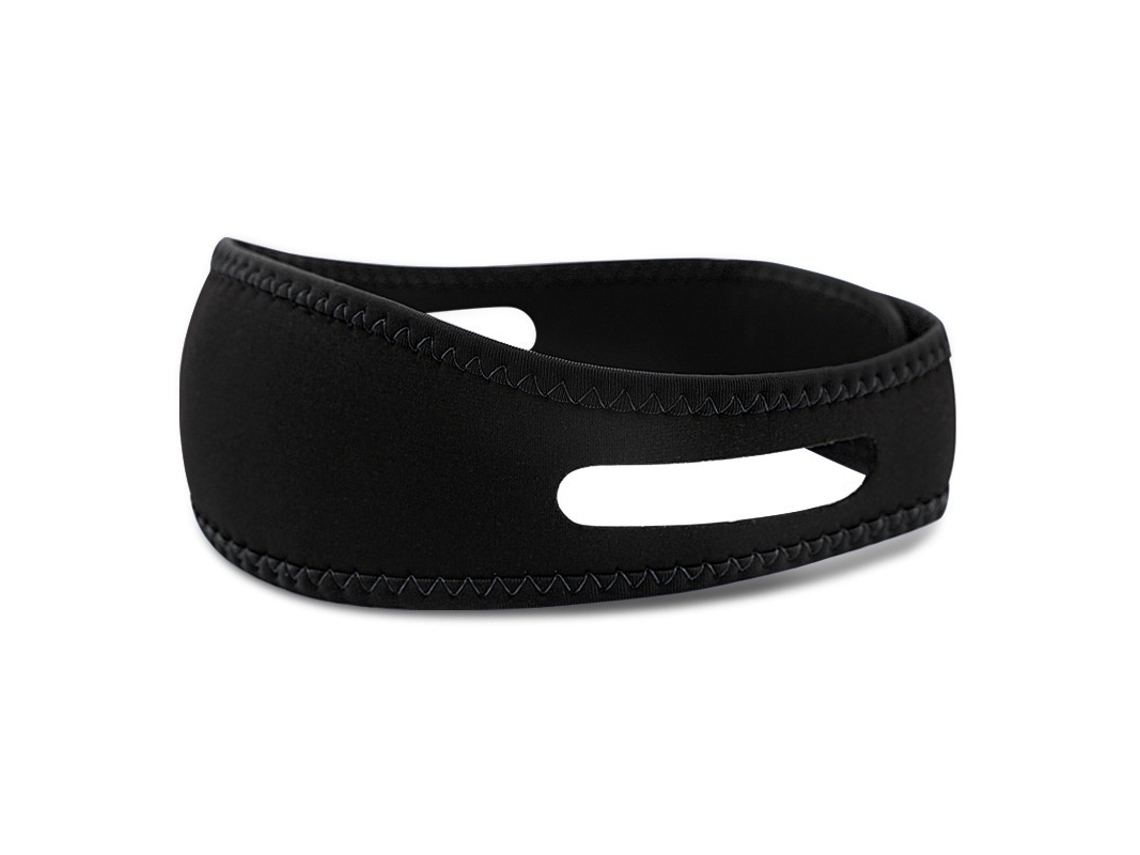 Banda De Ronco/cinta De Queixo Contra Ronco Preto, Resistente, Prático E Fácil De Utilizar Elysve