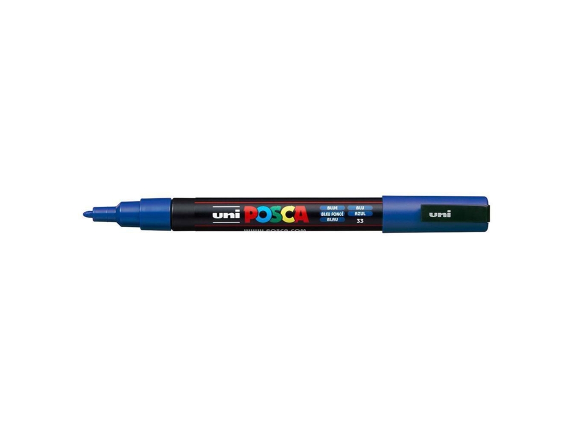 Marcador POSCA Pc-3m Ponta Redonda Fina Azul (ponta de 0,9 A 1,3 Mm)