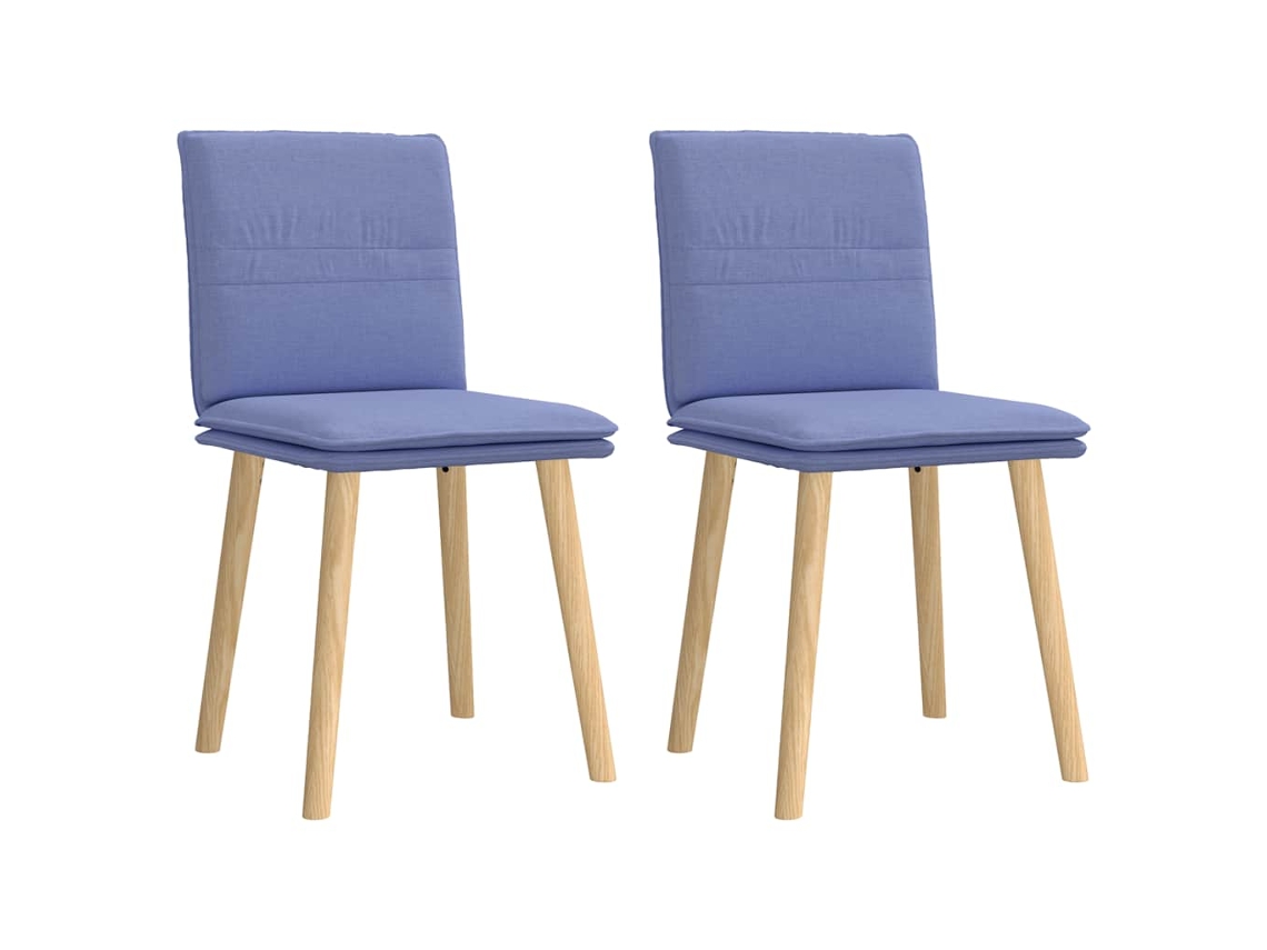 Vidaxl Cadeiras De Jantar 2 Pcs Jeans Tecido Azul