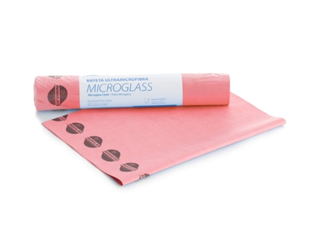 Rolo Bayeta Microglass 6 Unidades Precortadas, 40 X 60 Cm, Vermelho Uso Seco Ou Húmido, Não Deixa Marcas Maya