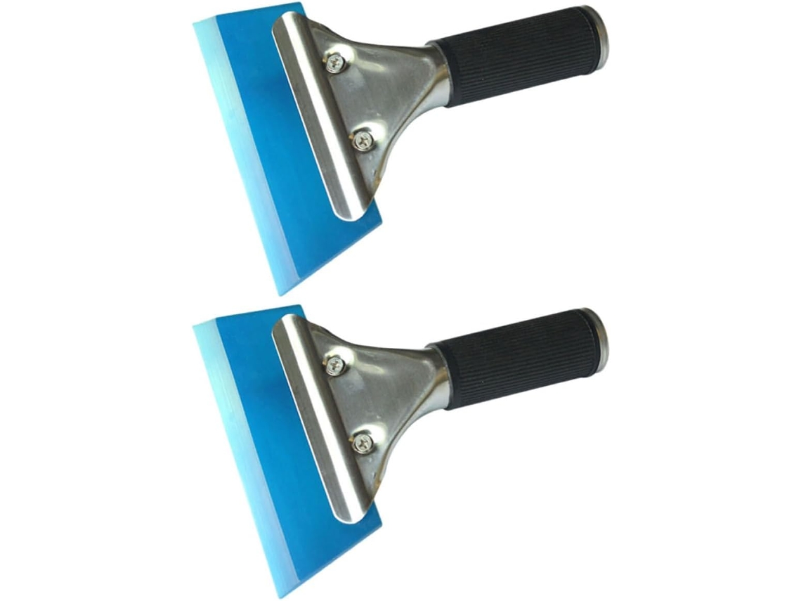 Conjunto De 2 Raspadores De Gelo Em Aço Inoxidável Azul, Ferramenta Durável Para