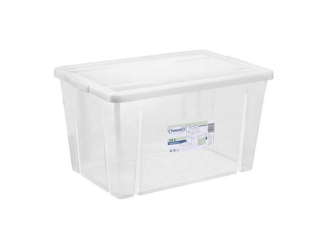 Caixa de Armazenagem com Tampa  54 L Transparente (59 X 39 x 33 cm)