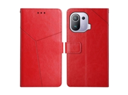 Capa De Couro Com Costura Em Y E Design Flip Horizontal Para Xiaomi Mi 11 Pro