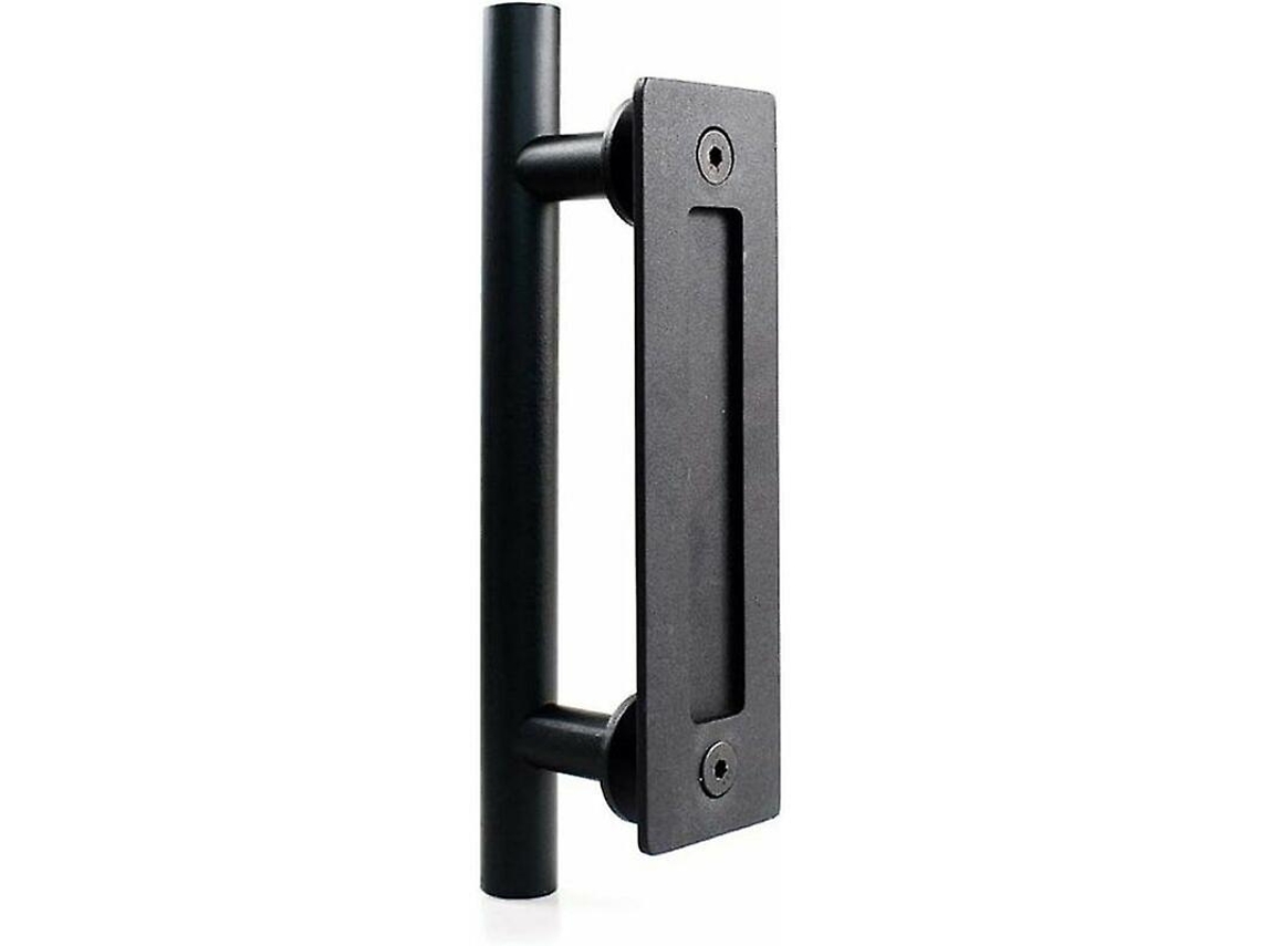 Mango de Porta Deslizante de Aço Inoxidável, Mango de Granelaria Deslizante Mango Quadrado Individual Preto