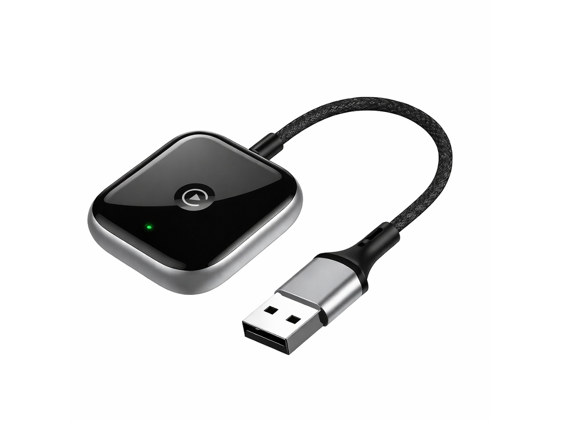 Adaptador Usb Skyhe Wca2 Preto Para Carplay E Android Sem Fio, Compatível Com Sistemas Ios E Android.