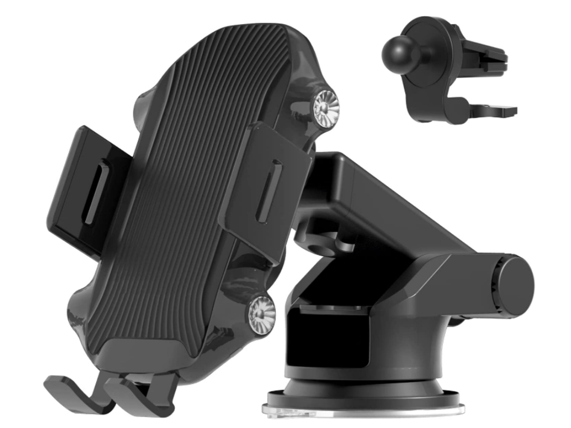 Carregador Ultra Wireless Car Auto Clamping Phone para Samsung Galaxy S22+/S22 5G/7/S22 Plus 5G/S22 Ultra 5G YIZHOOD Preto