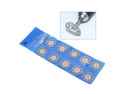 Conjunto de 10 lâminas de serra circular diamantadas de 30 mm com 8 lâminas para ferramenta rotativa e 2 mandris.