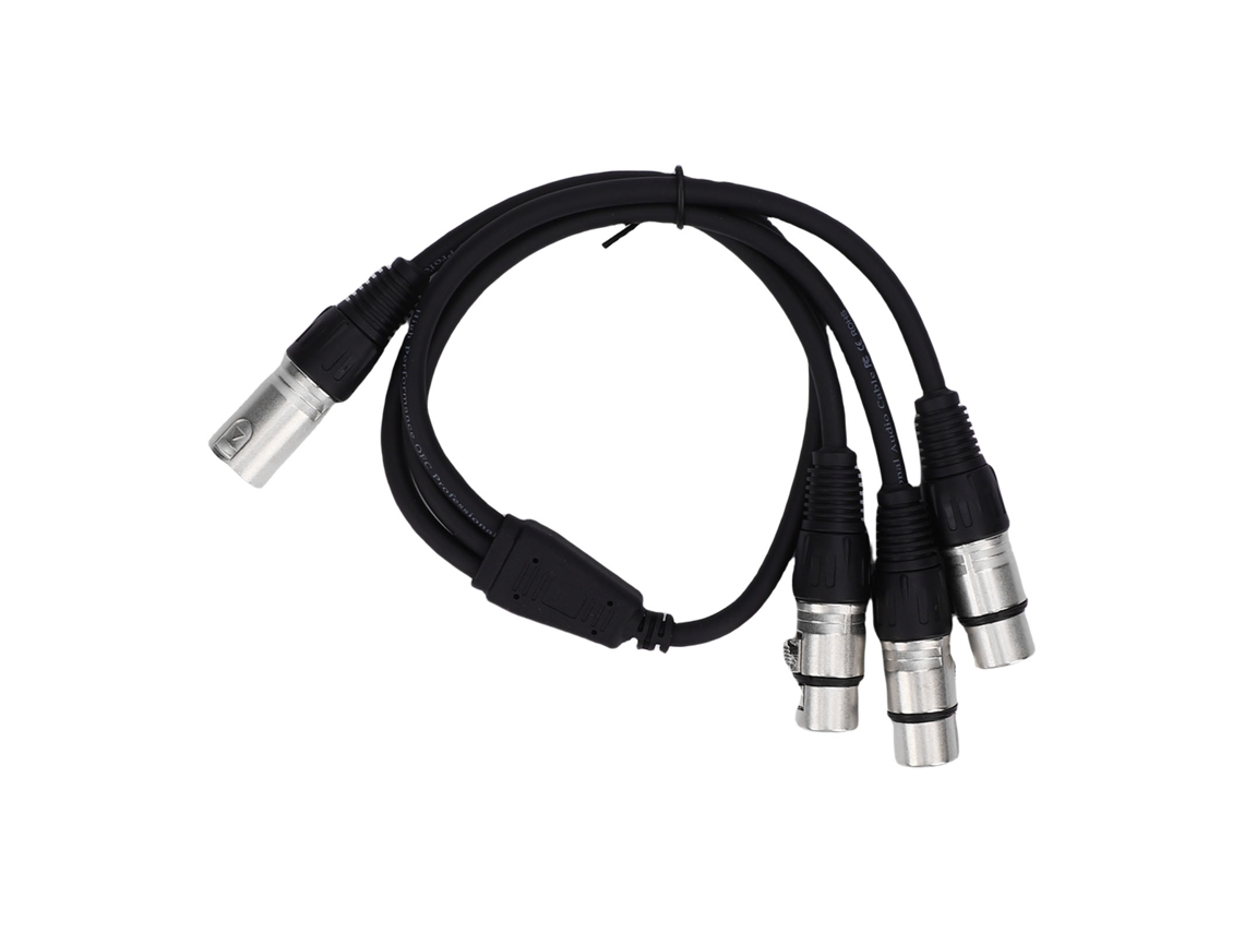 Cabo divisor XLR 3 pinos para 3 fêmeas EOOCOO